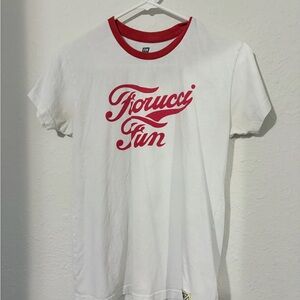 Fiorucci White Tee with Red Accents